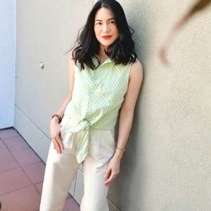 Charter Club Light Green Plaid